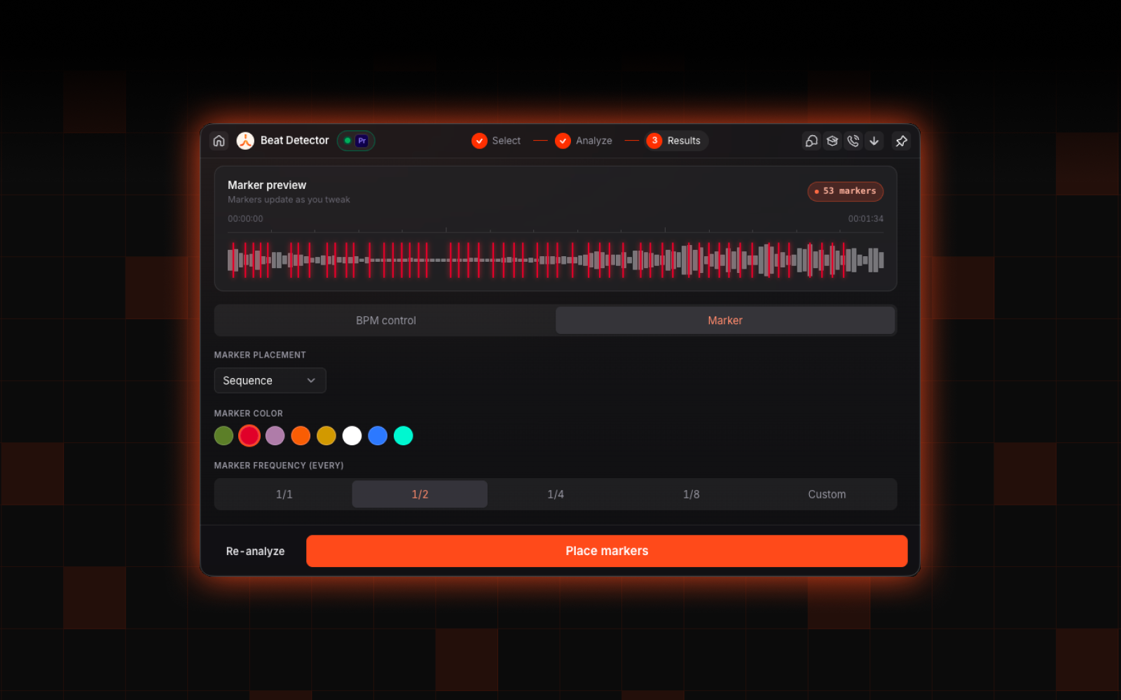 UI BeatDetector Mark Beats