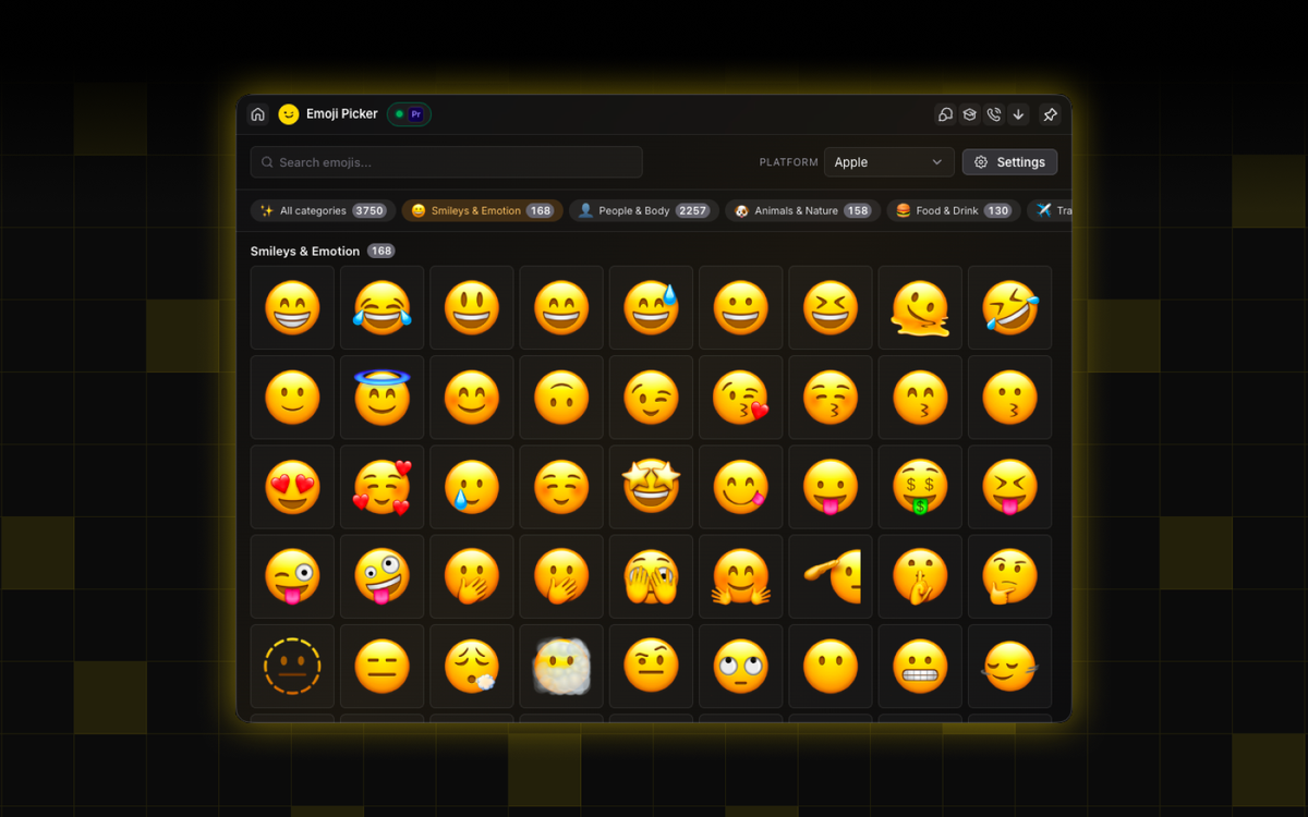 Library emojis UI