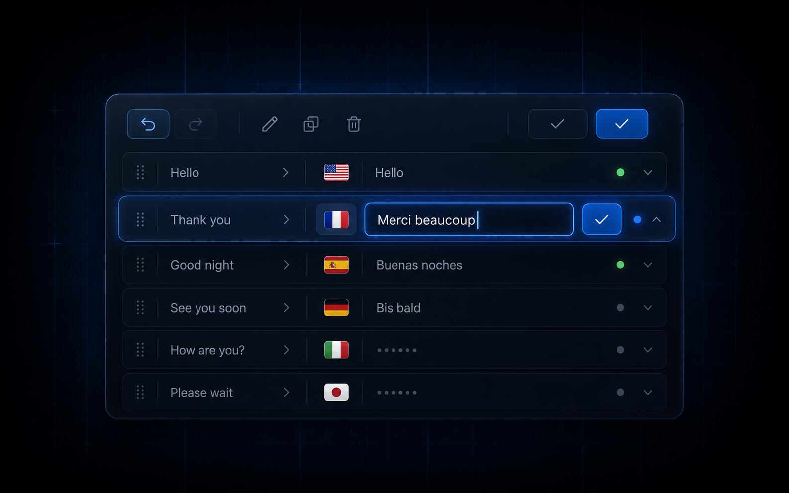 Tweak any translation by hand