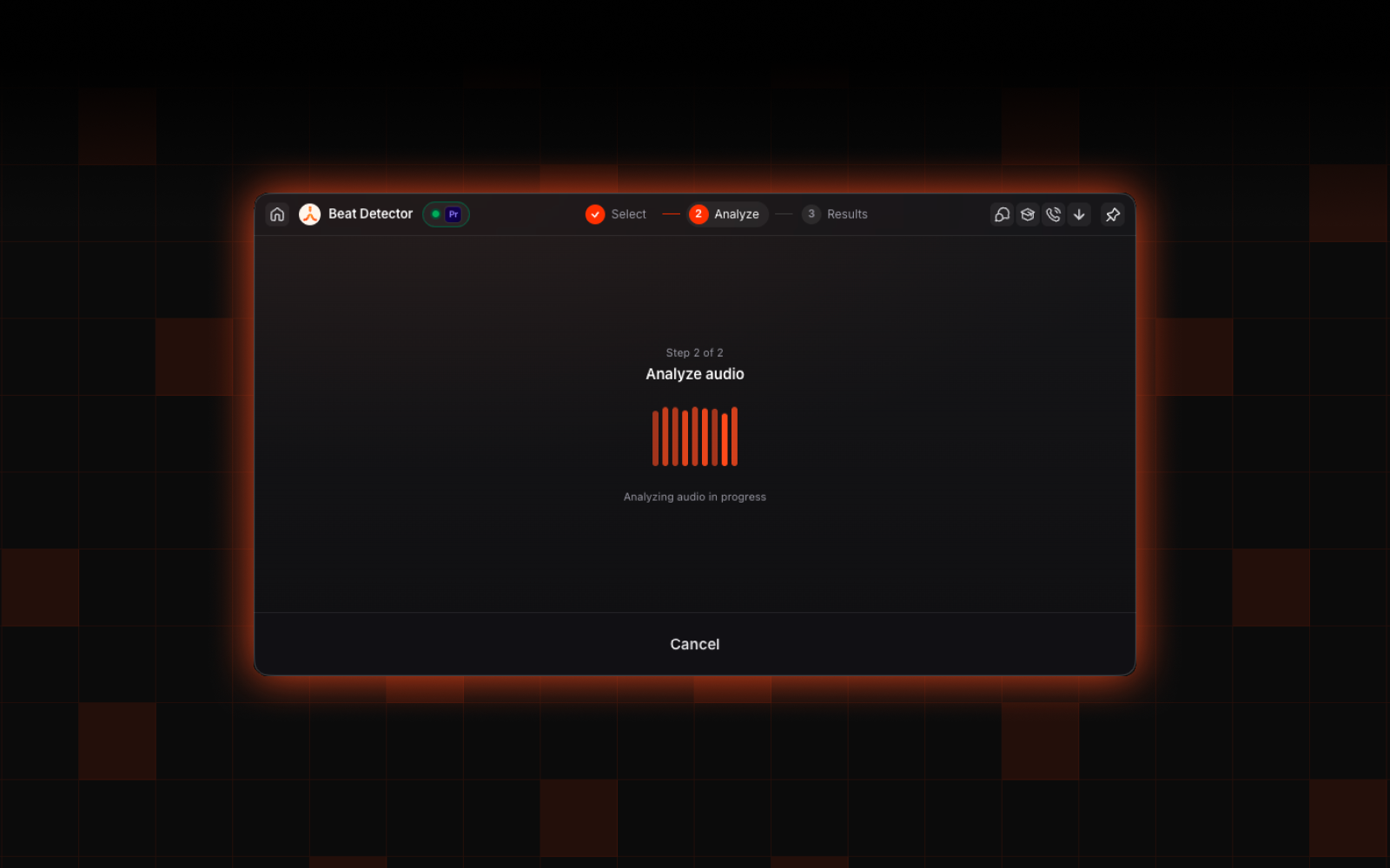UI BeatDetector Analyse track