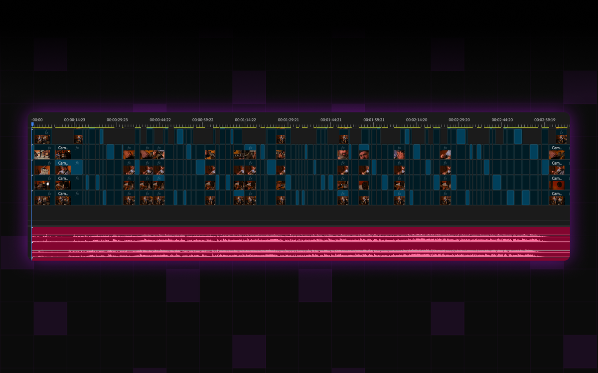 Timeline exemple of AutoEditClip