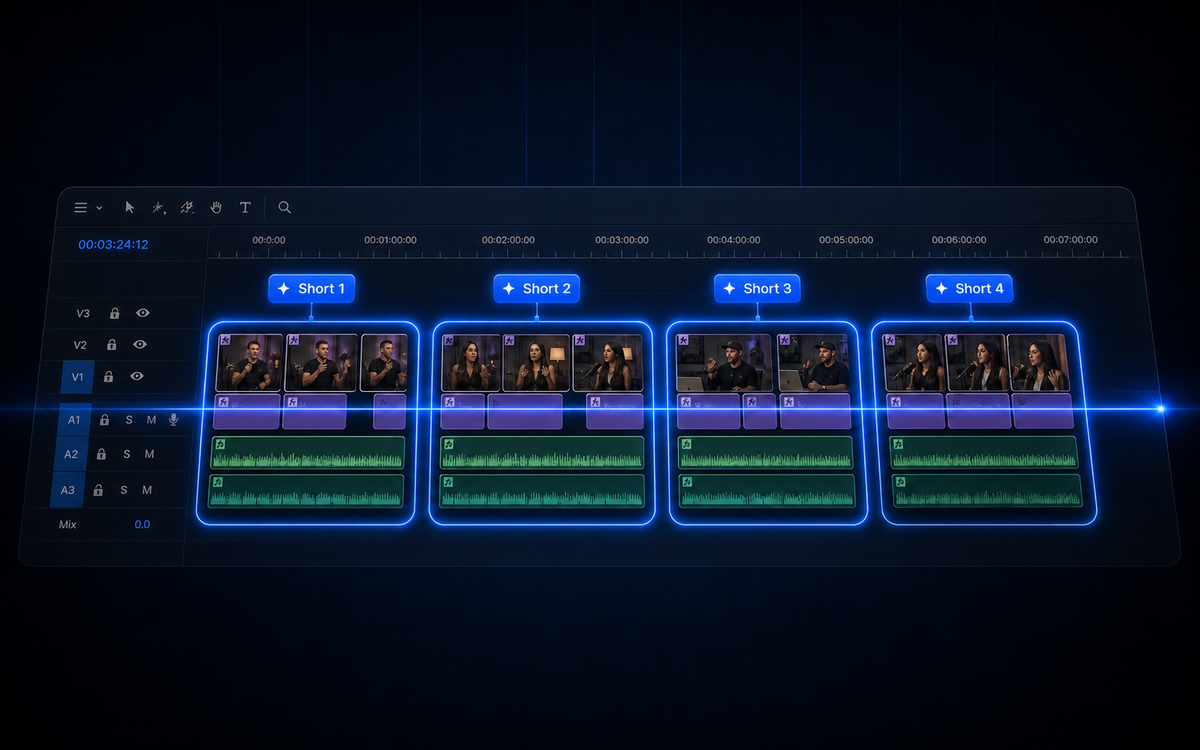 Timeline cut automatically to multiple shorts