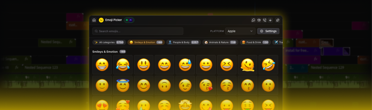 Emoji picker banner