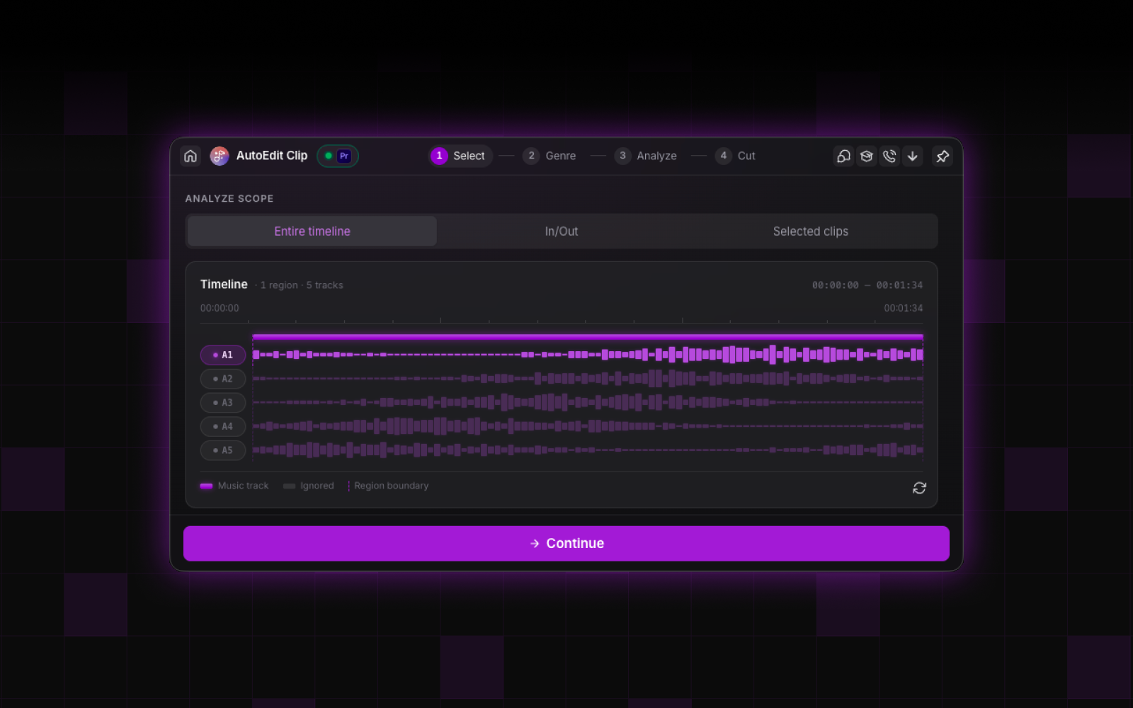 Sync and select your song